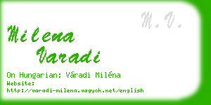 milena varadi business card